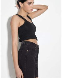 Stradivarius - D93 Longline Denim Shorts - Lyst