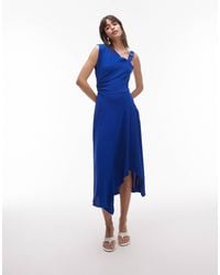 Mango - – asymmetrisches midaxi-kleid - Lyst