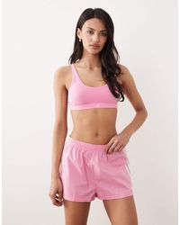 adidas - Sports Active Essentials Stripes Scoop Bralet - Lyst