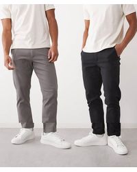 ASOS - 2 Pack Slim Chinos - Lyst