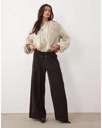 ASOS - Soft Cord Wide Leg Pant - Lyst