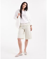 ASOS - Pantaloncini Boxer Taglio Lungo Color Latticello A Righe - Lyst