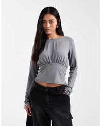 ASOS - Cinched Waist Top Co-Ord With Button Detail - Lyst