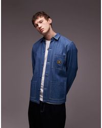 Caterpillar - Chaqueta Vaquera Con Lavado Azul Medio Chore De Wwr - Lyst