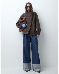 ASOS - Short Formal Waterfall Coat With Wool - Lyst