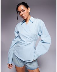 ASOS - Wrap Shirt With Cocoon Sleeve - Lyst