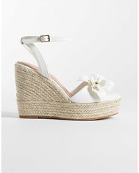 New Look - – espadrilles mit keilabsatz und blumendetail - Lyst