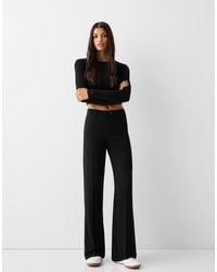 Bershka - Wide-Leg Tailoring Trousers - Lyst