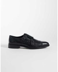 River Island - Leather Monk Shoe - Lyst