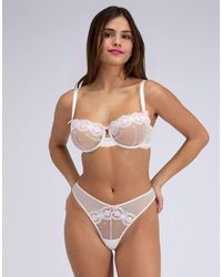 Boux Avenue - Calla Bridal Embroidered Balconette Bra Unpadded Adjustable Straps - Lyst