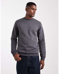 Only & Sons - Sudadera Gris Oscuro Con Cuello Redondo De - Lyst