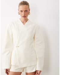 ASOS - Cinched Waist Blazer Suit With Hardware Detail - Lyst