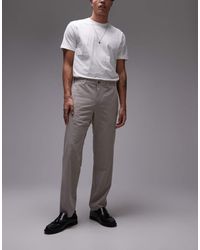 Mango - Pantalones De Sastre Con Cinturilla Elástica De -Neutro - Lyst