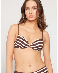 Tezenis - Desert Stripes Push-Up Bikini Top - Lyst