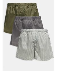 Jack & Jones - 3 Pack Stripe Woven Boxers - Lyst