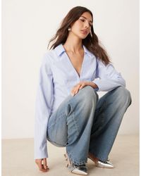 Miss Selfridge - – figurbetonte hemdbluse aus popeline - Lyst