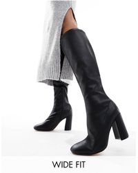 London Rebel - Botas negras por la rodilla - Lyst