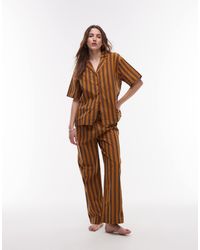 Mango - – weit geschnittene pyjama-hose aus baumwolle - Lyst