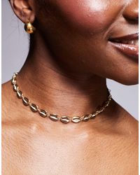 ASOS - – choker-halskette mit kunstmuschel-design - Lyst
