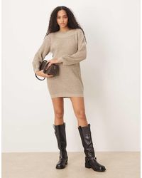 Jdy - Wide Neck Knitted Mini Jumper Dress - Lyst
