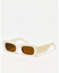 Monki - – rechteckige sonnenbrille - Lyst