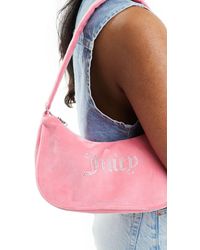 Juicy Couture - Diamante Velour Shoulder Bag - Lyst