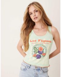 ASOS - Top De Tirantes Con Estampado Gráfico De Frutas De - Lyst
