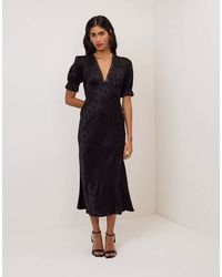 Nobody's Child - Polka Dot Jacquard Angela Midi Dress - Lyst