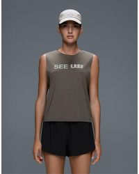 Oysho - Technical Sleeveless T-shirt With Text - Lyst