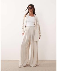 ARRANGE - Linen Straight Leg Trousers Co Ord - Lyst
