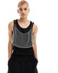 ASOS - Mesh Harness With Crystals - Lyst