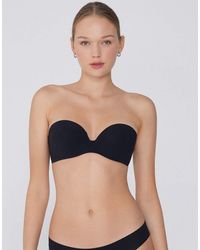 Tezenis - New York Padded Microfibre Bandeau Bra - Lyst