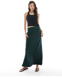 Vero Moda - Satin Bias Midi Skirt - Lyst