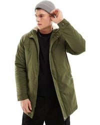 Only & Sons - Hooded Parka Jacket With Borg Lining - Lyst