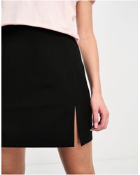 ASOS - Tailored Mini Skirt With Front Split - Lyst