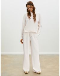 Stradivarius - Pantalon palazzo doux - vanille - Lyst