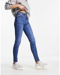Levi's - Vaqueros De Talle Alto Y Corte Muy Pitillo Con Lavado Azul Medio 720 De - Lyst