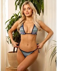 Wolf & Whistle - X Isabella Whittingham Tie Side Knit Bikini Bottom - Lyst
