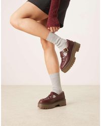 Timberland - Zapatos Estilo Merceditas Con Plataforma De Cuero Stone Street De -Rojo - Lyst