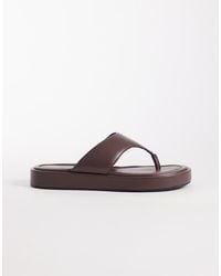 London Rebel - Mira Flatform Thong Sandals - Lyst