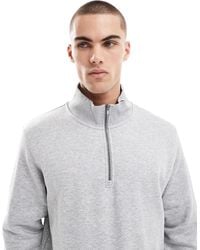 Jack & Jones - Oversize Quarter Zip Sweatshirt - Lyst
