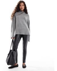 Miss Selfridge - Faux Leather Pull On Legging - Lyst