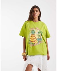 ASOS - Oversized T-Shirt With Pineapple Fruit Graphic - Lyst