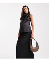 ASOS - Asos Design Maternity Satin Bias Maxi Skirt - Lyst