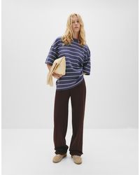 Pull&Bear - Nette Broek Met Hoge Taille En Rechte Pijpen - Lyst