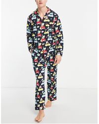 Chelsea Peers - – weihnachts-pyjama mit knopfleiste - Lyst