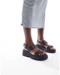 ALDO - Thilda - sandali neri con suola spessa e cinturino sul retro - Lyst