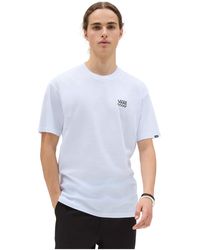 Vans - T-shirt a maniche corte bianca con logo a sinistra sul petto - Lyst