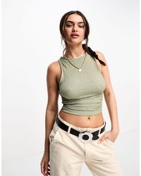 Pull&Bear - Ruched Side Top - Lyst