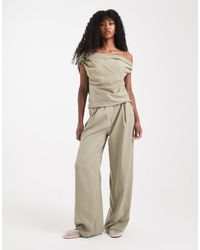 ASOS - Lyocell Wide Leg Dad Trouser Co Ord - Lyst